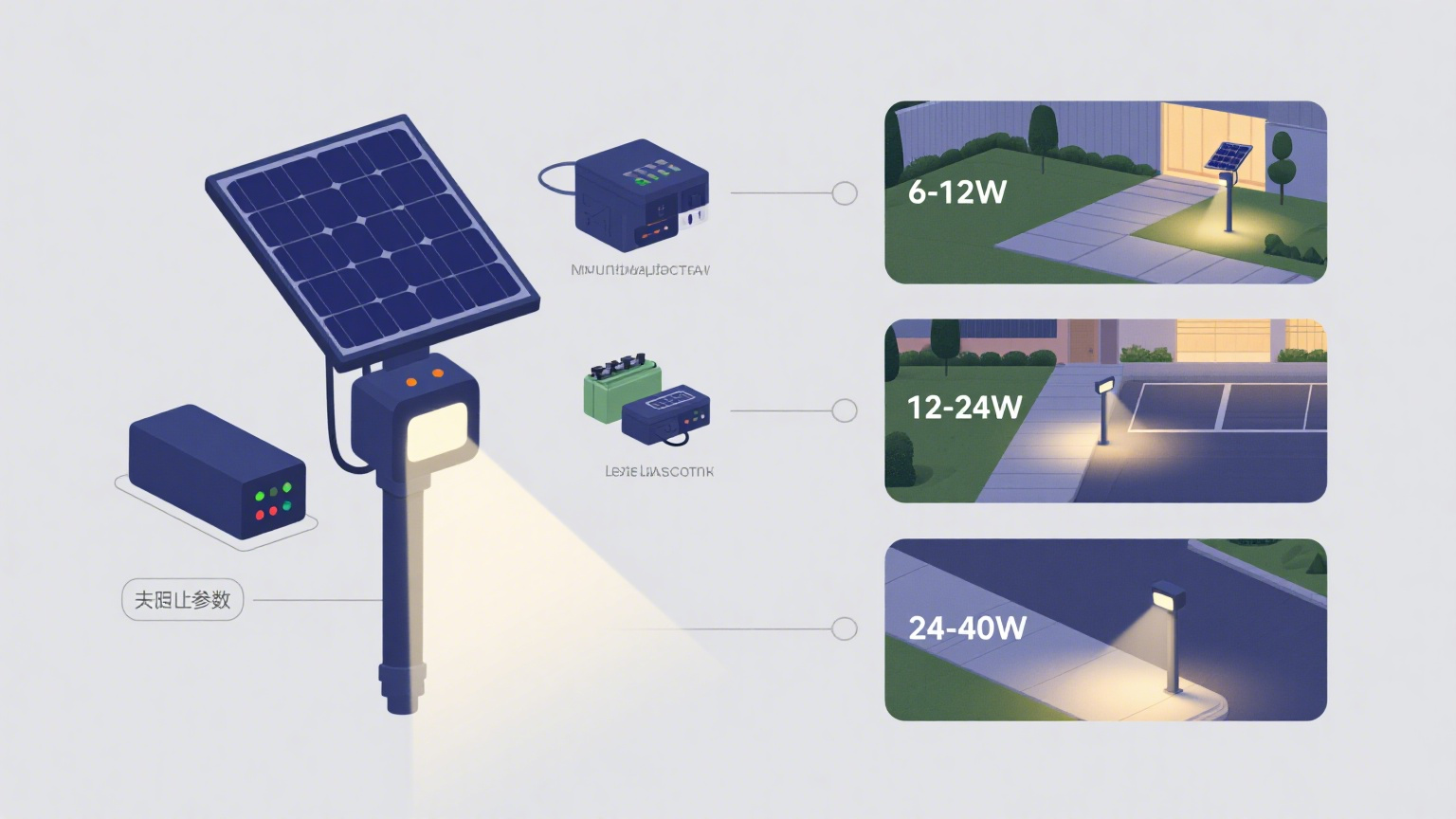 冬季太陽能燈的續航問題解決 參數示意